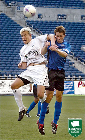 Sounders forward Kyle Smith battled San Jose's Todd Dunivant in a U.S. Open Cup match.