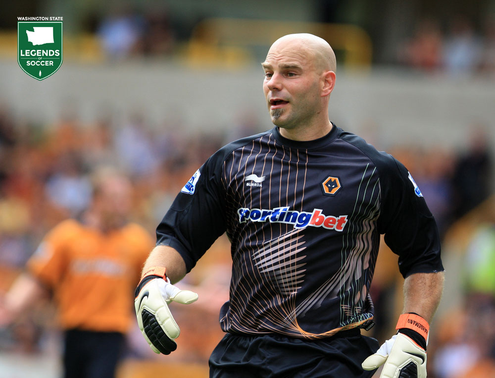 In his first season with Wolverhampton, Marcus Hahnemann came on strong in the second half of the Premier League season to help Wolves avoid relegation. (Courtesy Wolverhampton Wanderers)
