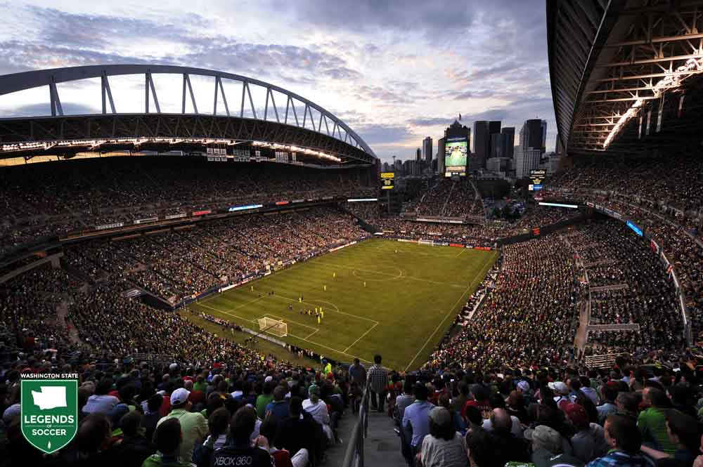 A record soccer attendance  for the Pacific Northwest (67,052) sees the friendly between Sounders FC and Manchester United. (Sounders FC photo)