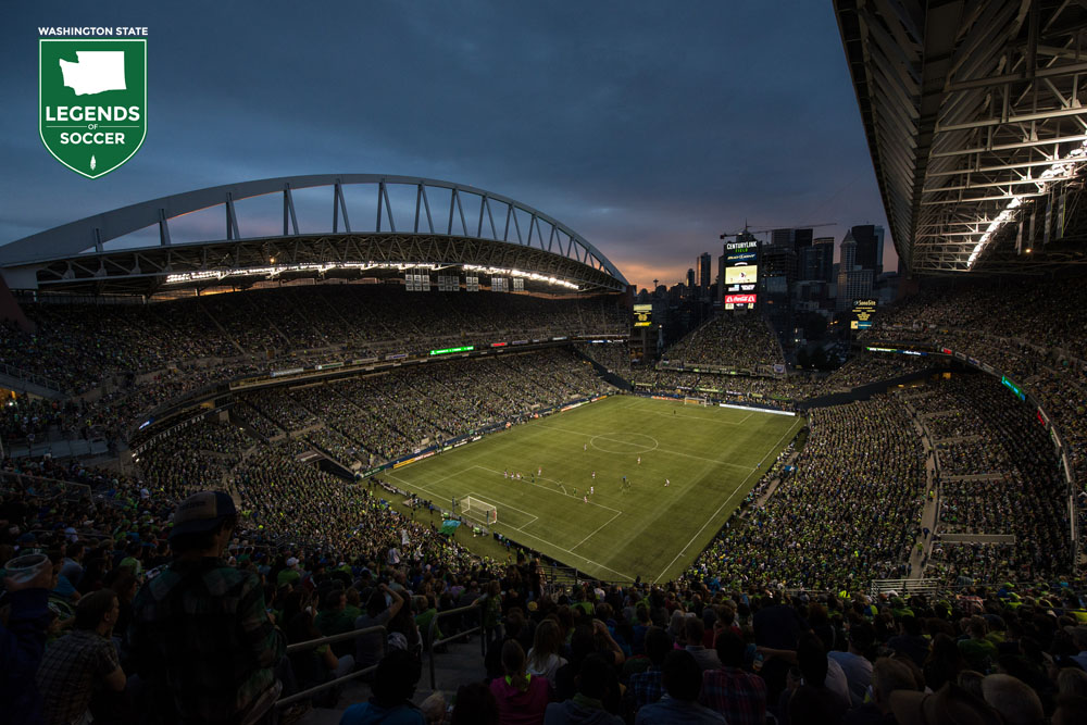 Seattle-Portland attracted 66,452, the second-largest crowd in MLS history for a stand-alone game, in 2012. (Courtesy Sounders FC)