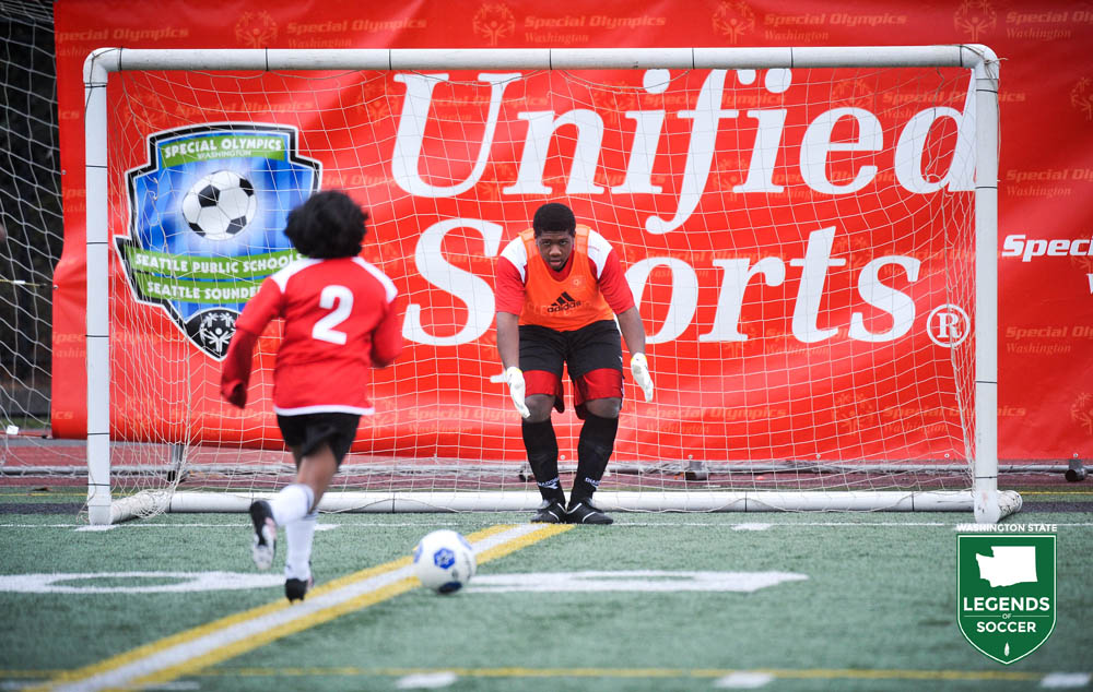 Seattle Unified Soccer League action in 2012. (Courtesy Special Olympics Washington)