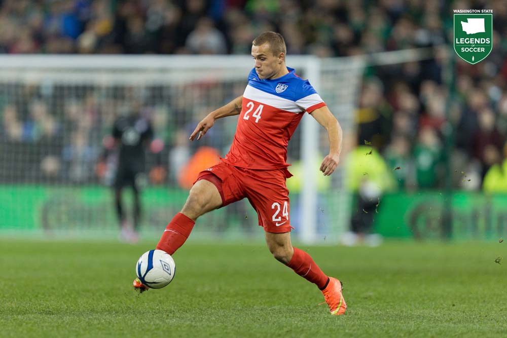 Mercer Island native and Sounders Academy product Jordan Morris makes his U.S. National Team debut as a 76th-minute substitute vs Ireland at Dublin. Morris is a Stanford sophomore and the first collegiate player to represent the USMNT since 1999. (Courtesy John Dorton / ISI Photos)