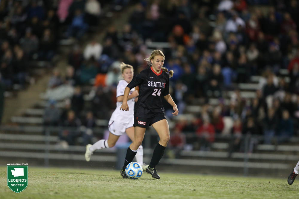 Stephanie Verdoia scored 22 goals in 2014 to finish as Seattle University's career leader and lead the Redhawks to their first NCAA Division I tournament victory, 2-1 over Washington State. Verdoia was named Academic All-American of the Year as well All-American. (Courtesy Seattle University Athletics)