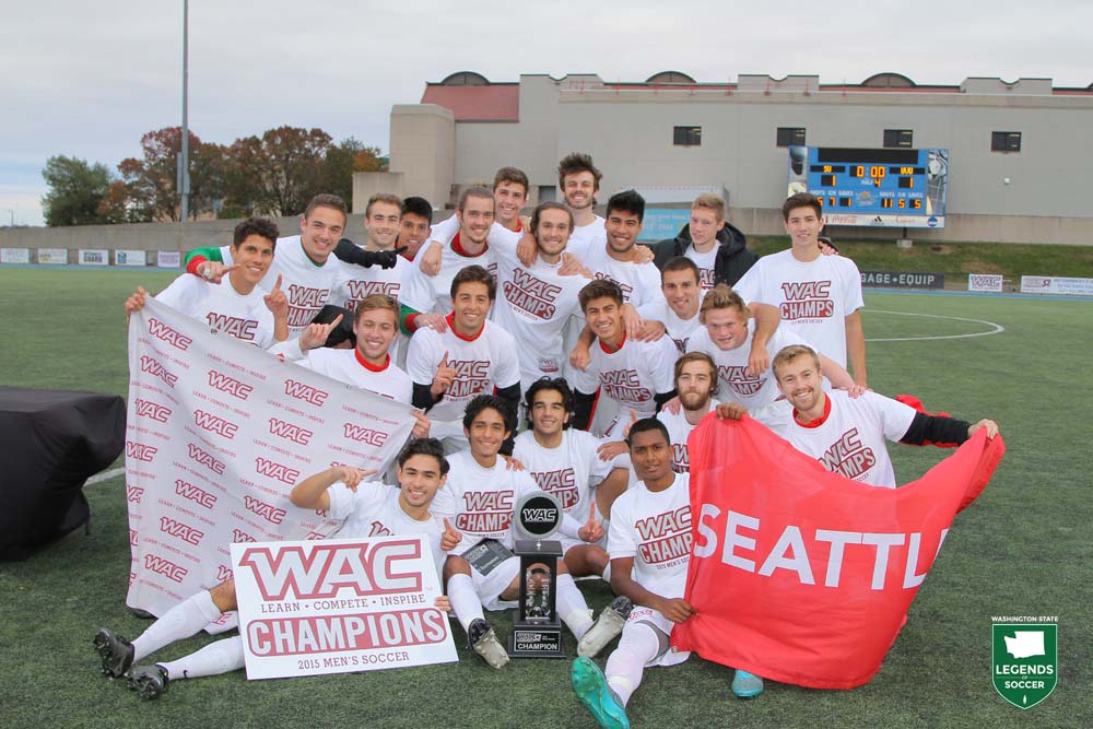 Seattle University won its second WAC men's title in three years in 2015 and went on to reach the NCAA third round. (Courtesy Seattle University)