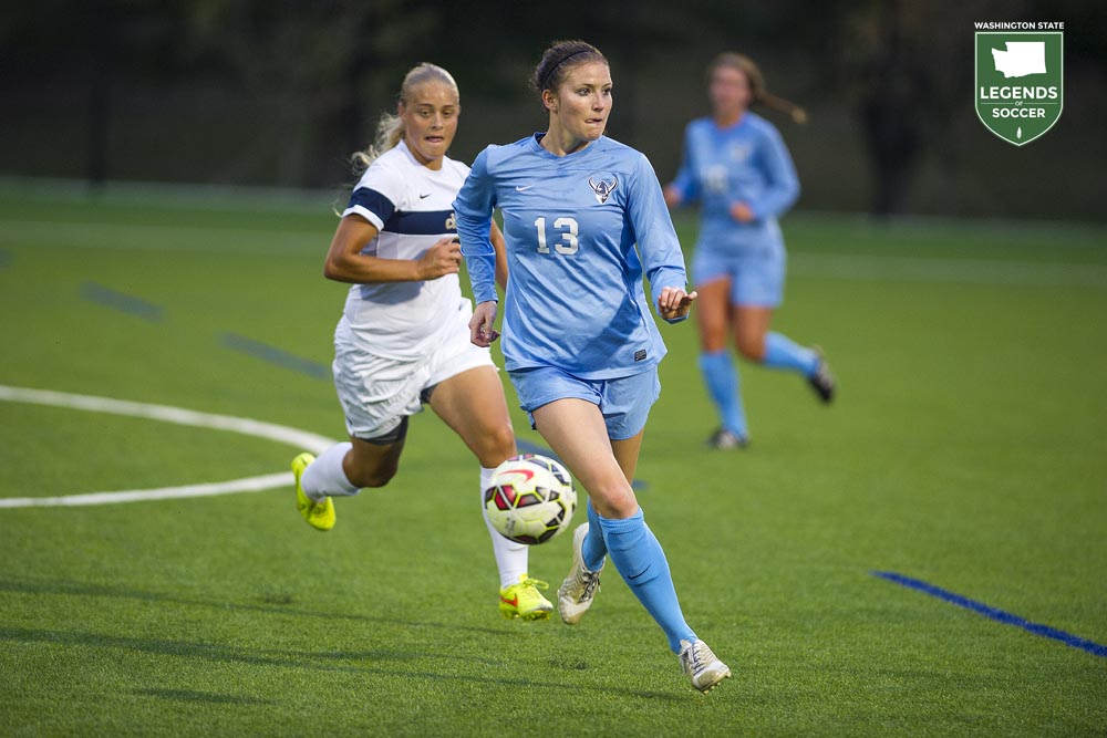Western Washington standout Delanee Nilles was 2015 GNAC Defender of the Year and a first team All-American as a senior. (Courtesy Western Washington)