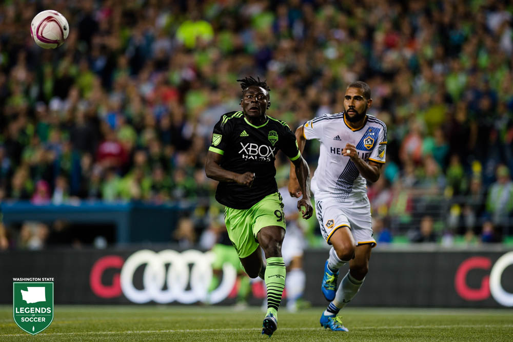 Obafemi Martins was Seattle's MVP and scored 15 goals in 2015. (Courtesy Jane Gershovich/Sounders FC)