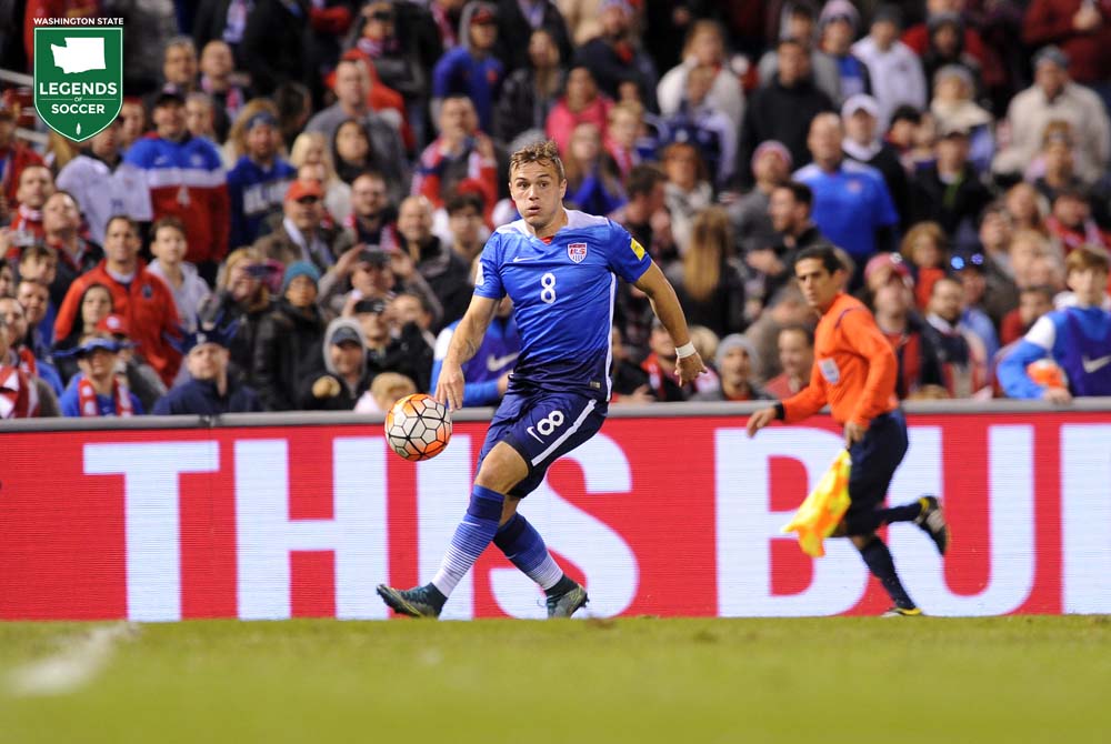 In November 2015, Mercer Island's Jordan Morris, a junior at Stanford, became the first collegian in 20 years to play for the U.S. National Team. (Courtesy Bill Barrett/ISI Photos)