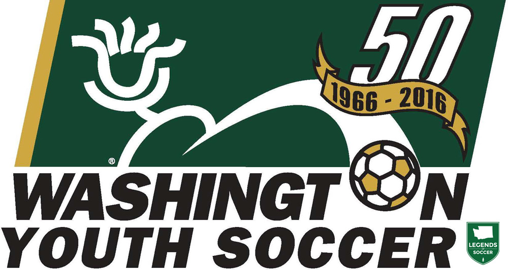 Washington Youth Soccer's 50th anniversary logo.