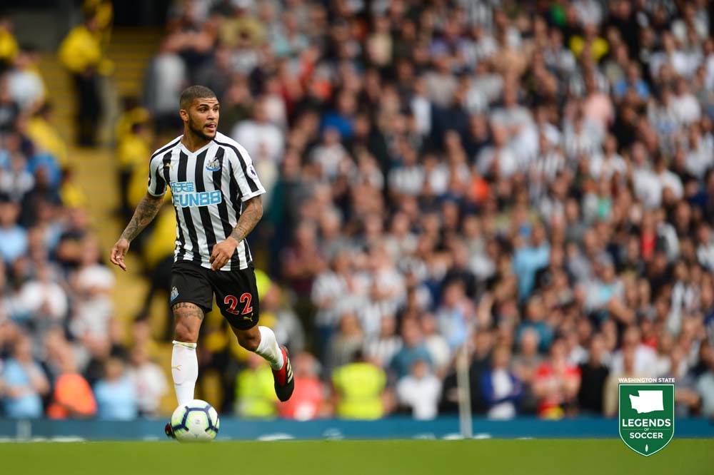 DeAndre Yedlin moved from Tottenham to newly-relegated Newcastle for 2016/17. Yedlin helped the Magpies win the Championship and return to the Premiership. (Courtesy Newcastle United FC)