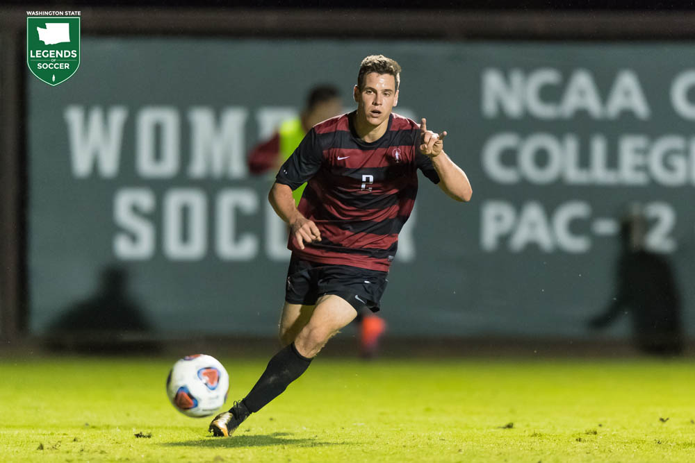 Vancouver's Foster Langsdorf led defending champion Stanford back to the NCAA College Cup with 15 goals as a junior. Langsdorf was voted All-American and Pac-12 co-player of the year. The Cardinal succumbed to Wake Forest on penalties in the final. (Courtesy Stanford Athletics)