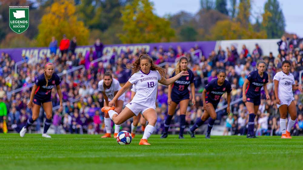 Summer Yates scored eight goals to earn all-Pac-12 distinction in 2019. Yates also was called in to the U.S. Under-20 National Team. (Courtesy Washington Athletics)