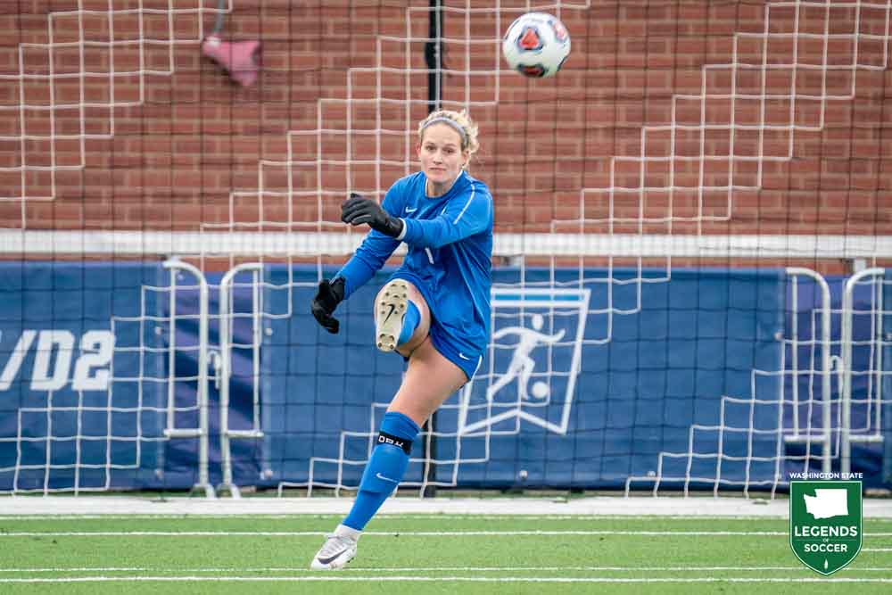 Natalie Dierickx posted 13 shutouts in 2019, including five in a row leading up to the NCAA Division II final. Dierickx was voted to the All-America team for the second time. (Courtesy Western Washington Athletics)