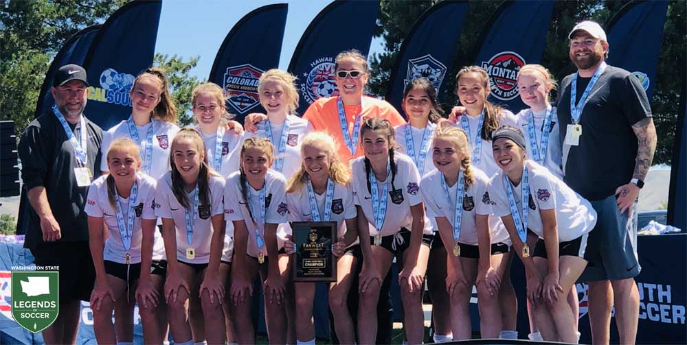 Snohomish United won the USYSA Region IV U14 girls championship at Boise. (Courtesy USYSA)