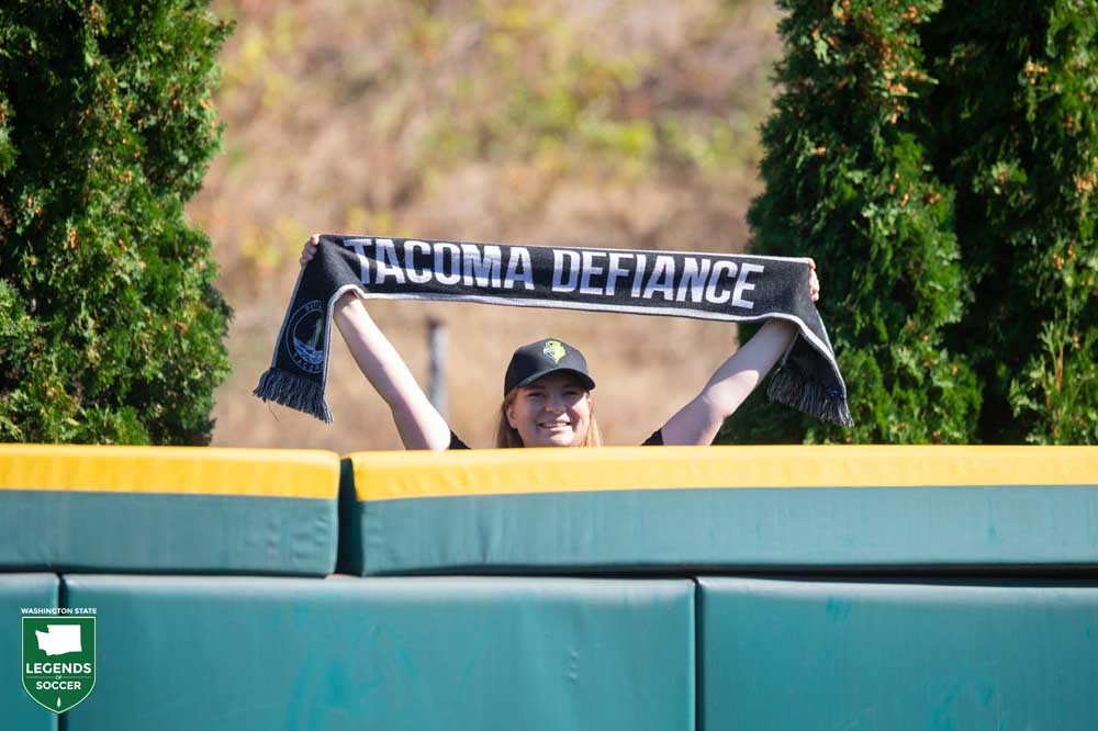 Because of health guidelines fans could only peek over the Cheney Stadium fences to watch the Tacoma Defiance in 2020. (Courtesy Tacoma Defiance)