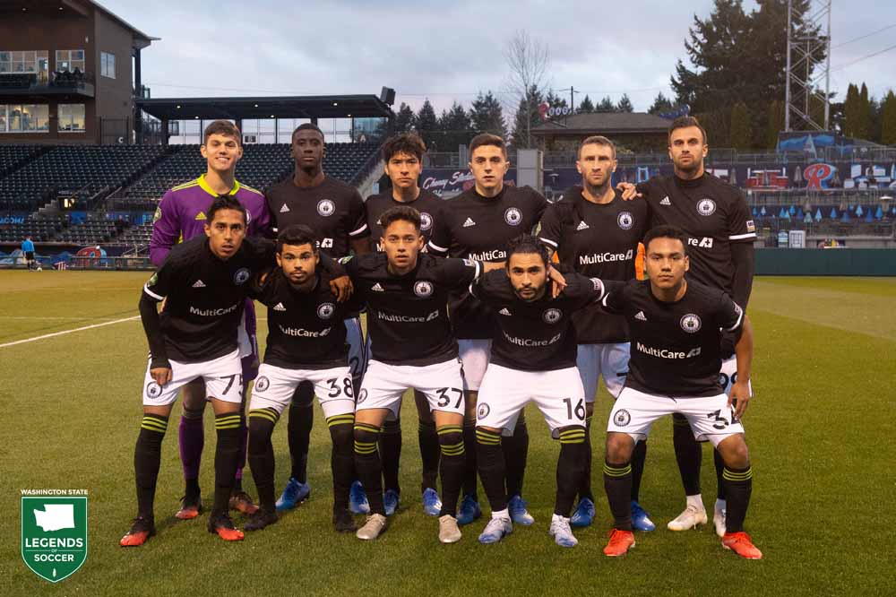 A young Tacoma Defiance went 4-10-2 despite playing 10 of 16 games on the road in 2020. they won three of the final four Cheney Stadium matches. (Courtesy Tacoma Defiance)