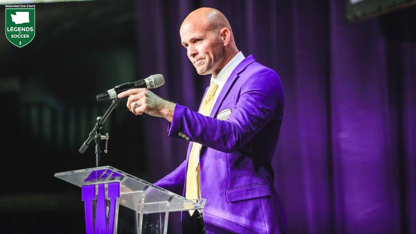 The Washington Husky Hall of Fame inducted its first male soccer player, former standout defender Craig Waibel, in October 2021. (Courtesy University of Washington Athletics)