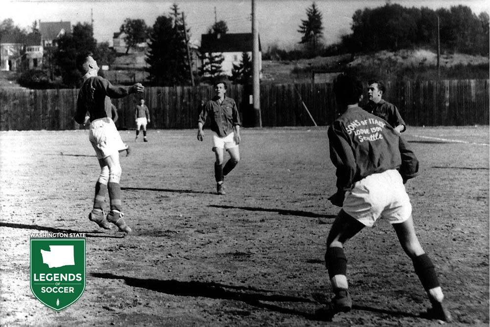 Seattle's Sons of Italy Lodge was among the ethnic organizations that would sponsor state league teams, this circa 1948.