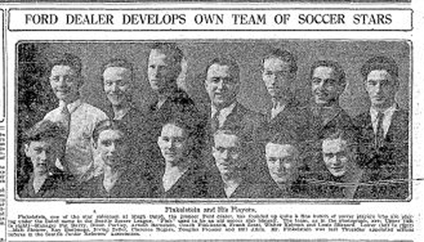 On the eve of Ford Motor Company replacing the Model T with the Model A in 1927, auto dealer Hugh Baird first sponsored a team in the Seattle Soccer League, made up of two youth divisions. (Courtesy Seattle Times)