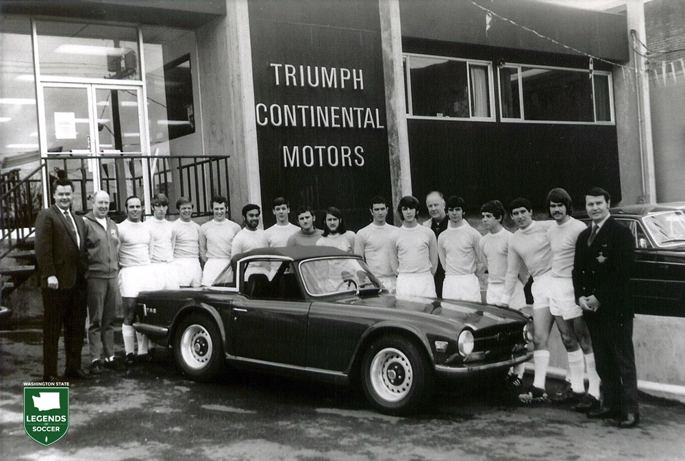 Triumph Continental sponsored Mike Ryan's state league entry, which was comprised of many members of his UW varsity. (Courtesy Mike Ryan)
