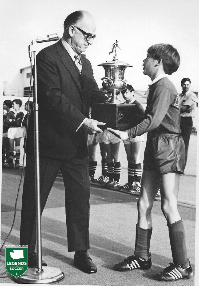 State cup championship presentations at the 1971 finals at Memorial Stadium (Courtesy WYS archives)