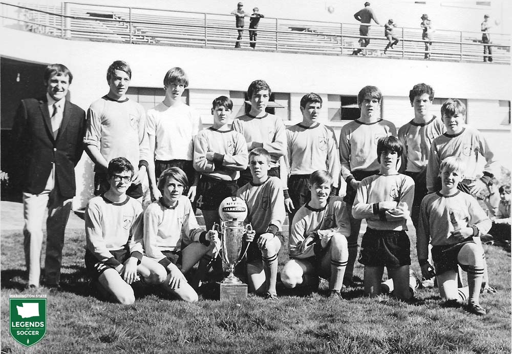 West Seattle's Century Construction Hammers, coached by Denzil Miskell, won the 1971 state cup. (Courtesy WYS archives)