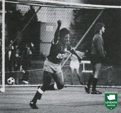 Seattle's Otey Cannon becomes the first African American to score a goal in the NASL. (Frank MacDonald Collection)