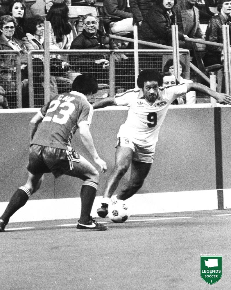Pepe Fernandez, a fan favorite in the Sounders' first two seasons, was recalled by Alan Hinton to play indoor in 1980-81. (Courtesy Joanie Komura/Frank MacDonald Collection)