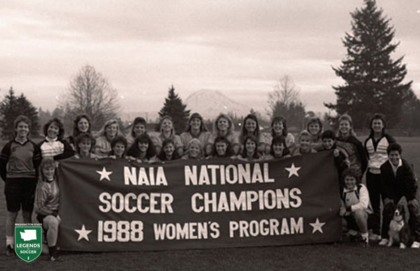 Pacific Lutheran proudly displays the first national championship won by a Washington state women's collegiate program.