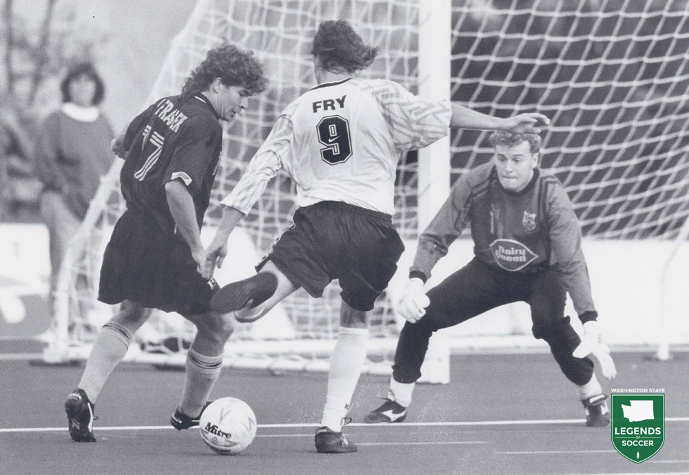 Chance Fry is loaded for goals. The Bellevue native scored 11 to lead the Sounders in 1994.