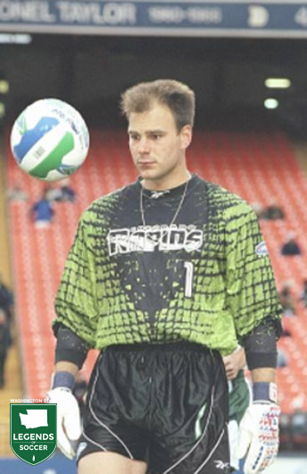 Former Seattle Pacific and Sounders keeper Marcus Hahnemann joins MLS and the Colorado Rapids in 1997.