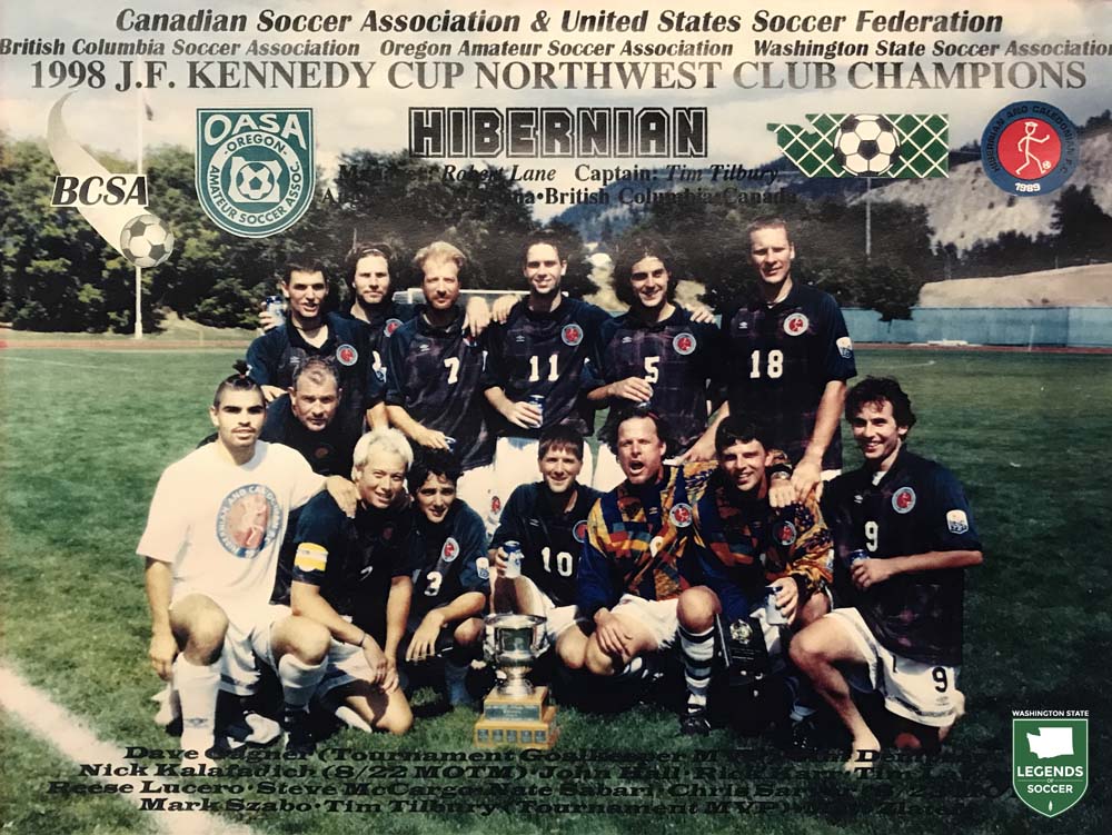 Seattle Hibernian & Caledonian Saints repeated as Kennedy Cup winner in 1998. (Courtesy Bobby Lane)