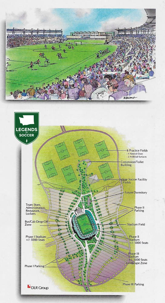 In 2000, Sounders owners were searching for sites to potentially build in soccer-specific stadium and youth complex. Fife, Marysville and Des Moines were among the cities explored. (Courtesy Frank MacDonald Collection)