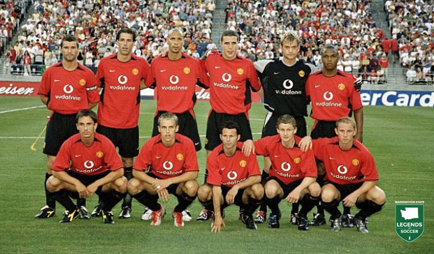 Defending Premier League champion Manchester United featured legends Ruud van Nistelrooy, Ole Gunnar Solskjaer, Ryan Giggs, Roy Keane and Rio Ferdinand for their Seattle match vs. Celtic.