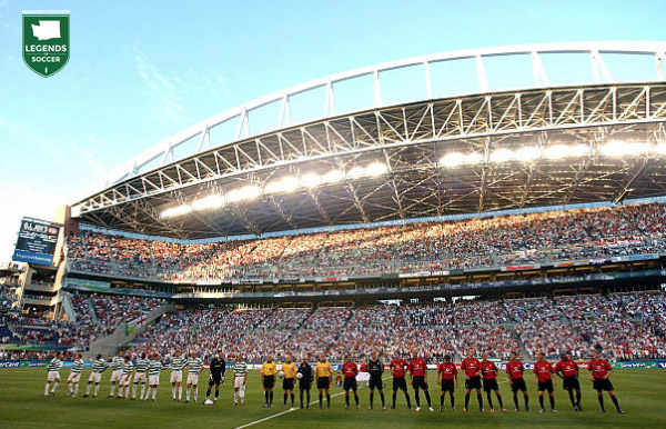 Manchester United and Celtic await the opening kick before 66,722 fans.