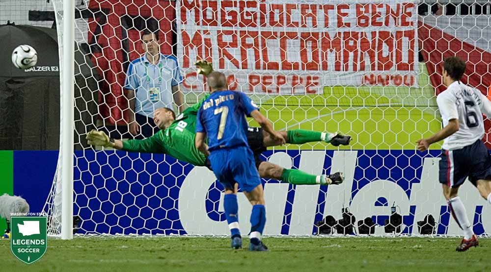 Kasey Keller stars for the United States in a 1-1 draw with Italy during World Cup group play in Kaiserslautern. (Courtesy John Todd/ISI Photo)