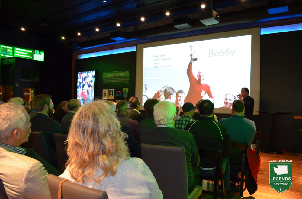 Washington State Legends of Soccer screens Bobby Moore documentary 'Bo66y' at The NINETY, 10/21/2016.