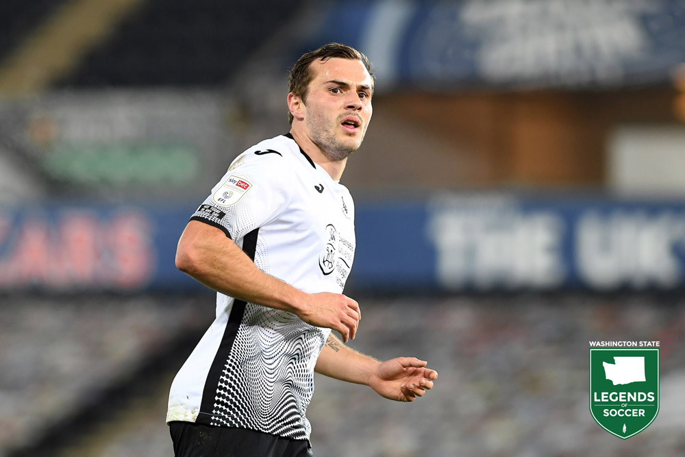 Jordan Morris joined England's Swansea City on a six-month loan in January 2021. (Courtesy Swansea City)