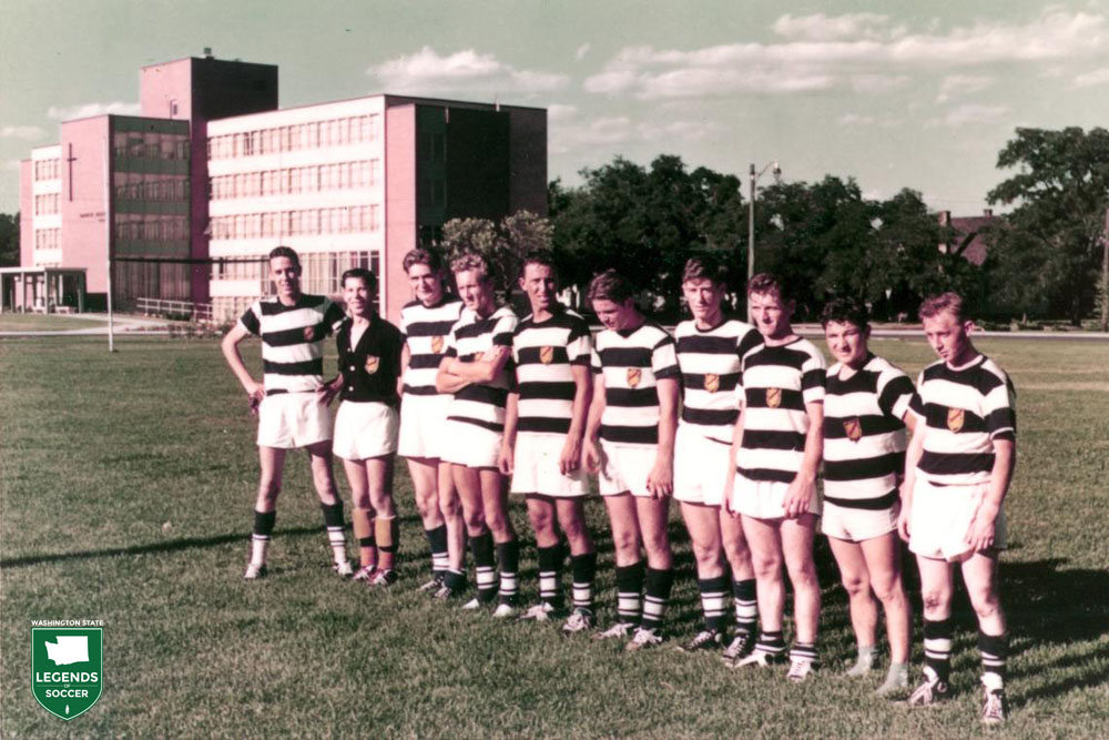 Seen here, the Spokane Spokes were formed in the late 1950s of mostly German, Hungarian, Scottish and Dutch immigrants who played in the Western International Soccer League. (Courtesy Karl Hoffman)