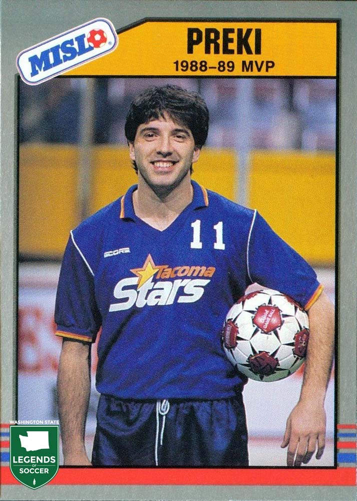 Preki was voted the MISL MVP for the second year in a row in 1989. (Courtesy NASL Jerseys)